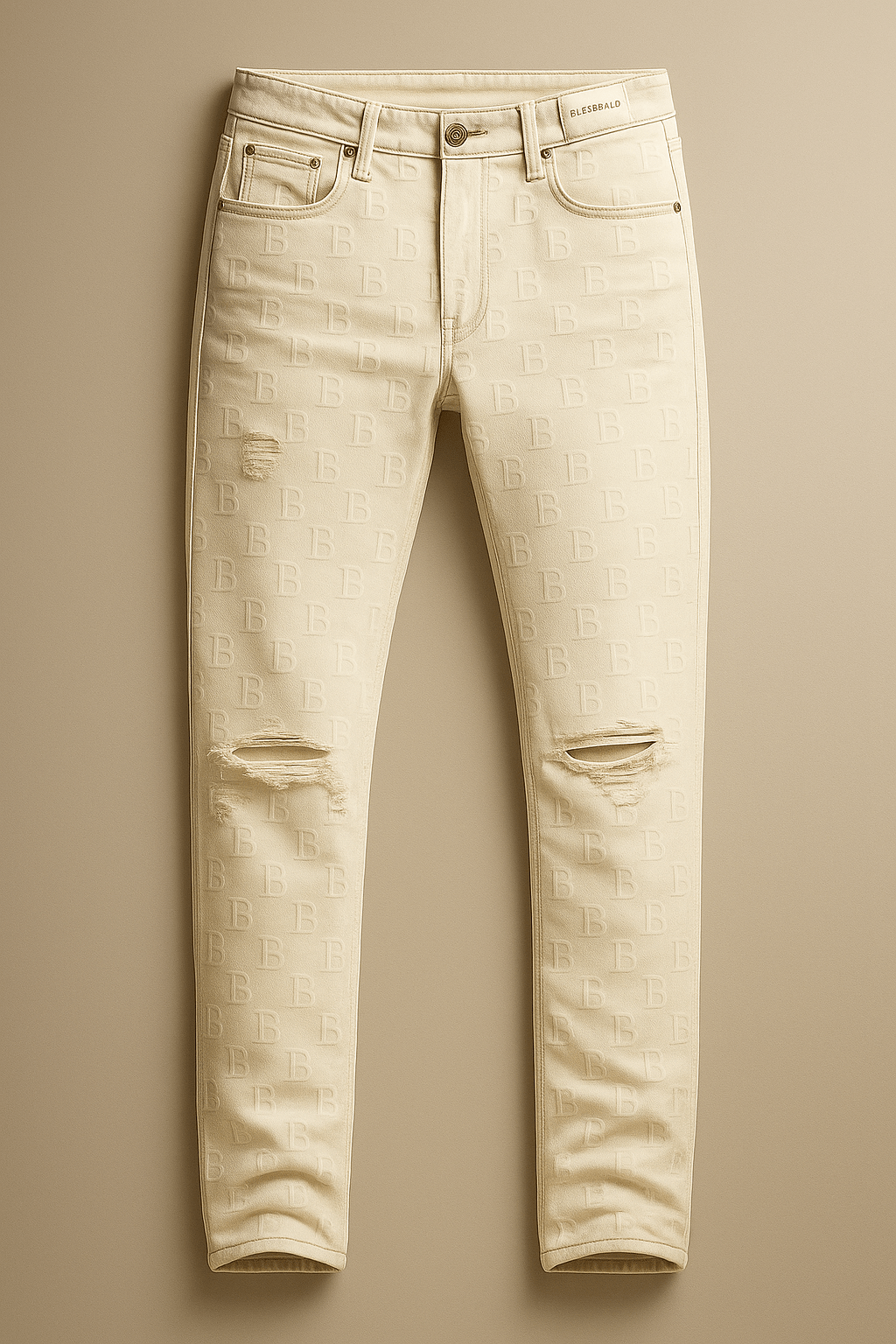 BleizeBlvd Monogram Luxe Denim – Cream Edition - BleizeBlvd