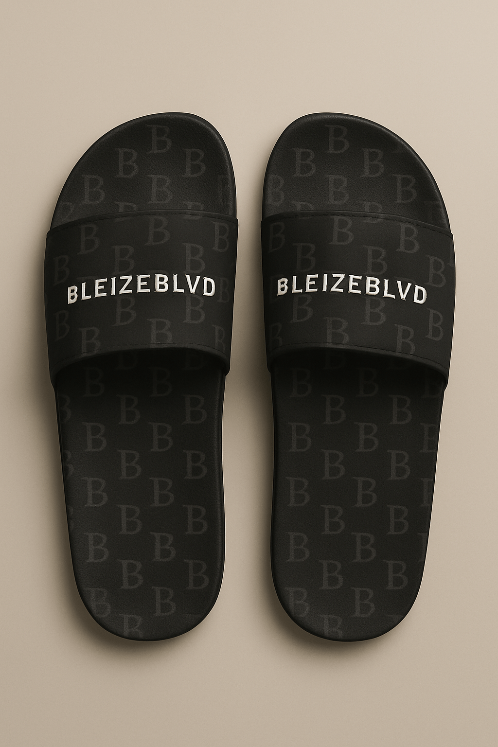 BleizeBlvd Monogram Luxe Slides - BleizeBlvd